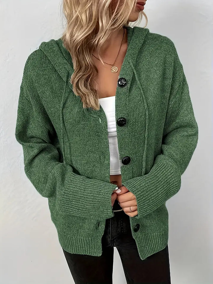 Damen-Pullover mit Knopfleiste